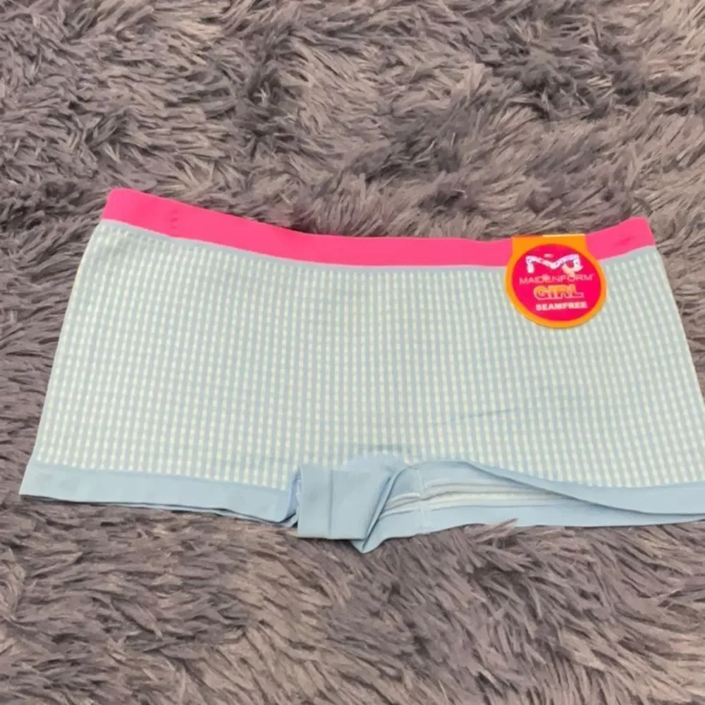 Set of 2 Maidenform Large 10/12 Plaid BoyShorts - New